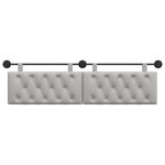 vidaXL Tête de lit suspendue Gris nuage Tissu