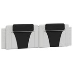 vidaXL Lit avec matelas blanc et noir 180x200 cm similicuir