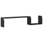 vidaXL Étagère Murale avec étagère 2 Pièces Chêne noir 100 x 15 x 20 cm