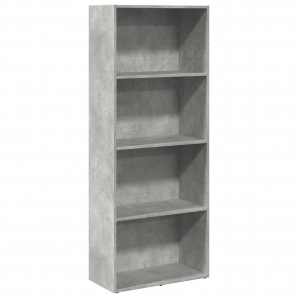 vidaXL Bibliothèque gris béton 60x30x152 cm bois d'ingénierie