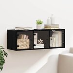 vidaXL Meuble mural Chêne noir 102 x 37 x 35 cm Bois d'ingénierie