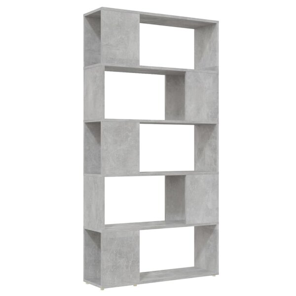 vidaXL Bibliothèque de séparation Gris béton 80x24x155 cm Aggloméré