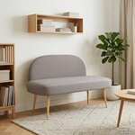 vidaXL Banc rembourré avec dossier Taupe 110 x 60 x 76 cm