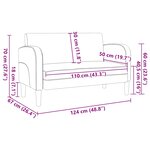 vidaXL Canapé causeuse crème 110 cm similicuir