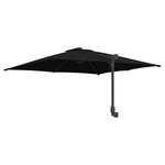vidaXL Parasol de jardin Noir et Noir 248.5 x 247.5 x 160 cm