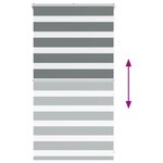 vidaXL Store zèbre gris foncé largeur du tissu 85 9 cm polyester