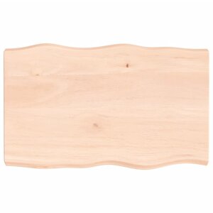 vidaXL Dessus de table bois massif non traité bordure assortie