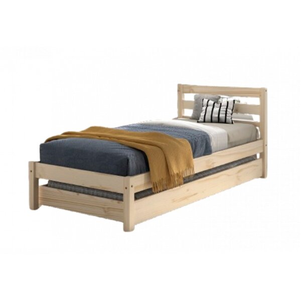 Lit PINO naturel 90x200 - Sommier + tiroir-lit