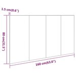 vidaXL Tête de lit Gris béton 160x1 5x80 cm Bois d'ingénierie