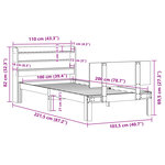 vidaXL Cadre de lit avec tête de lit sans matelas 100x200 cm