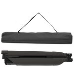 vidaXL Lit de Soleil Pliant avec Sac de Transport Noir en Tissu Oxford 600D
