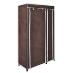 vidaXL Garde-robe en tissu 2 Pièces Marron