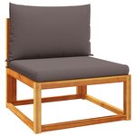 vidaXL Salon de jardin avec coussins 6 Pièces bois d'acacia solide