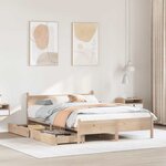 vidaXL Cadre de lit sans matelas 120x200 cm bois de pin massif