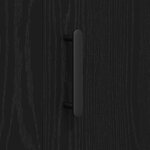 vidaXL Buffet en chêne noir 90x34x80 cm en bois d'ingénierie