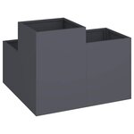 vidaXL Cache-pot de jardin Anthracite 100 x 100 x 60 cm Acier