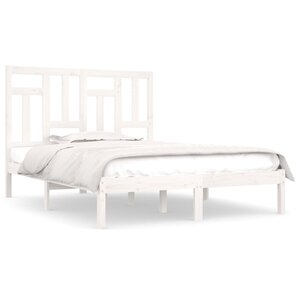 vidaXL Cadre de lit sans matelas blanc 120x200 cm bois de pin massif