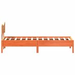 vidaXL Cadre de lit sans matelas cire marron 90x190 cm bois pin massif