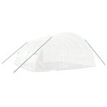 vidaXL Serre avec cadre en acier blanc 36 m² 6x6x2 85 m