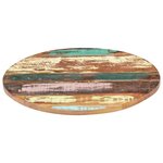 vidaXL Dessus de table rond 50 cm 25-27 mm Bois de récupération solide