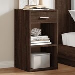 vidaXL Tables de chevet 2Pièces chêne marron 35x34x65cm bois d'ingénierie