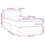 vidaXL Sommier à lattes de lit et matelas vert foncé 80x220 cm velours