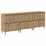 vidaXL Buffets 3 Pièces Chêne artisanal 60 x 35 x 70 cm Bois d'ingénierie