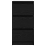 vidaXL Buffet chêne noir 37 5x35x76 cm bois d'ingénierie