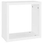 vidaXL Étagères cube murales 2 Pièces Blanc 30x15x30 cm