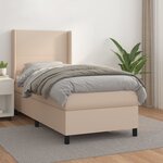 vidaXL Sommier à lattes de lit avec matelas Cappuccino 80x200 cm