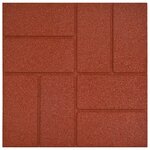 vidaXL Pierre de marchage 6 pièces Rouge 40 5 x 40 5 x 2 cm Caoutchouc