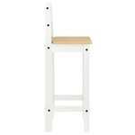vidaXL Ensemble de bar 3 Pièces Blanc Bois de pin massif
