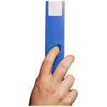 Boîte de classement Kreacover® A4 avec fermeture par bouton pression et pochette frontale transparente, 240 x 330 x 40 mm, polypropylène chromaline, transparent, bleu