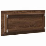 vidaXL Miroir Chêne marron 80 x 37 cm Verre et Bois Ingénierie