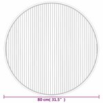 vidaXL Tapis rond marron 80 cm bambou