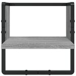 vidaXL Ensemble d'étagères murales avec barres 4 Pièces sonoma gris