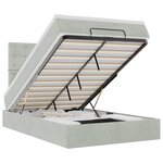 vidaXL Cadre de lit ottoman et matelas gris clair 120x200 cm velours