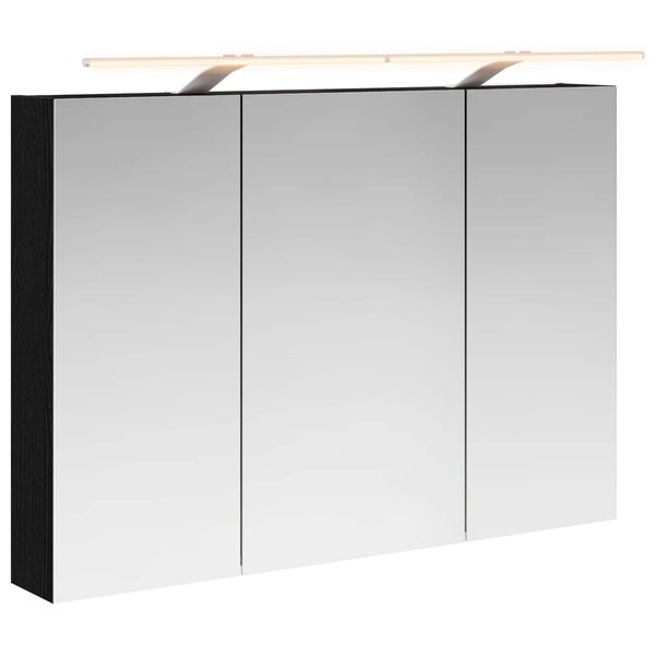 vidaXL Armoire Miroir de Salle de Bain Chêne noir 100 x 14 5 x 70 cm