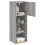 vidaXL Meuble TV avec lumières LED sonoma gris 30 5x30x90 cm