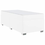 vidaXL Cadre de lit avec matelas Blanc 90 x 190 cm tissu