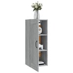 vidaXL Armoire suspendue Sonoma gris 35x34x90 cm Bois d'ingénierie