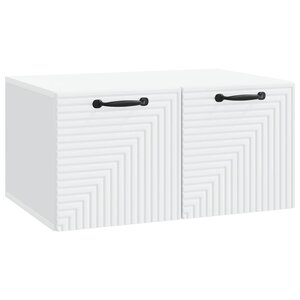 vidaXL Meuble TV mural Blanc 59 5 x 41 x 30 cm Bois d'ingénierie