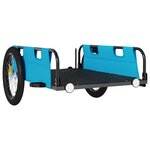 vidaXL Remorque de vélo bleu tissu oxford et fer
