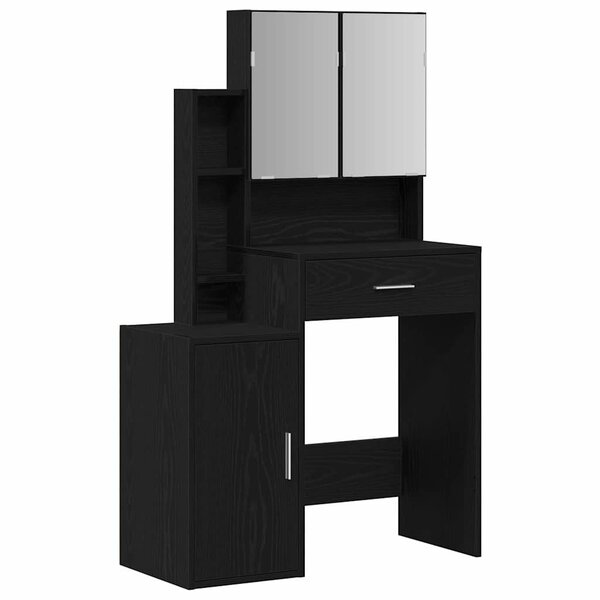 vidaXL Coiffeuse Chêne noir 80 x 35 x 132 cm Bois d'ingénierie