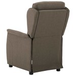 vidaXL Fauteuil inclinable Taupe 66.5 x 94 x 101.5 cm Polyester
