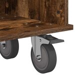 vidaXL Meuble TV Chêne fumé 100 x 35 x 35 cm Bois d'ingénierie