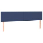 vidaXL Sommier à lattes de lit avec matelas Bleu 200x200 cm Tissu