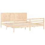 vidaXL Cadre de lit sans matelas 200x200 cm bois massif