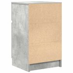 vidaXL Tables de chevet 2 Pièces gris béton 39x35x65 cm bois ingénierie