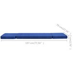 vidaXL Chaise pliable de sol Bleu Tissu